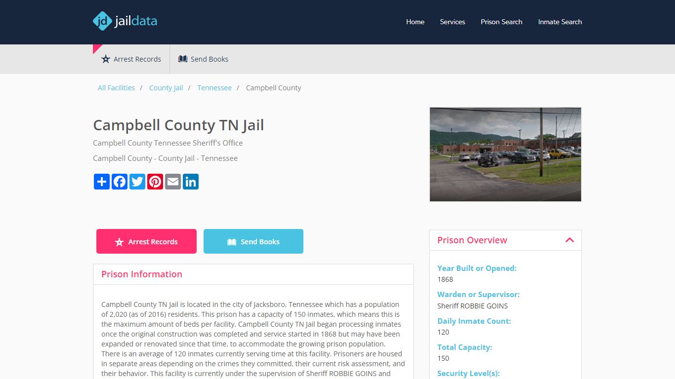 Campbell County TN Jail Inmate Search and Prisoner Info - Jacksboro, TN